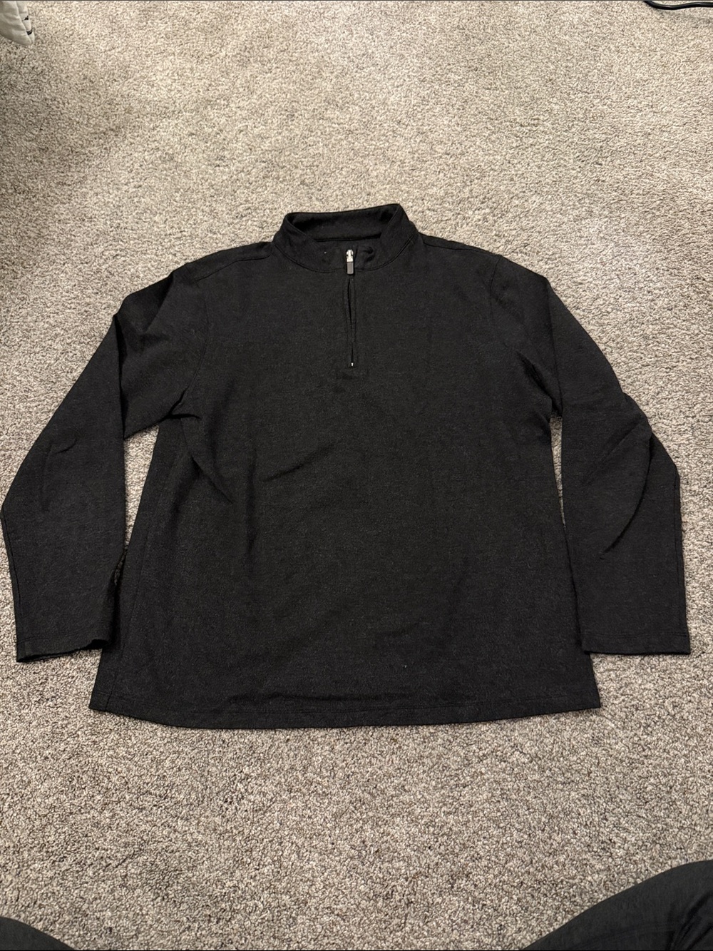 Mizzen + Main Men's Charcoal gray Quarter-Zip Sweater Medium